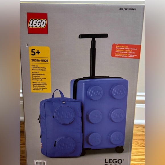Lego Handbags - LEGO Kids 2-Piece blue Luggage Set Expandable Trolley & Backpack Travel Bag